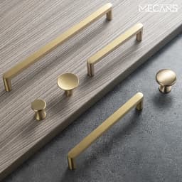 Solid Brass Cabinet Handle Drawer Wardrobe Pulls Cupboard Handles Dresser Knob Brass Furniture Long Handle Cocina Accesorio
