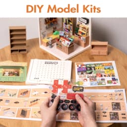 Robotime Rolife 3D Plastic Puzzle Mini Doll House Fascinating Book Store DIY Miniature House Kit
