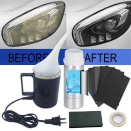 Headlight Restorer Fumigation Kit Car Headlight Restoration Steamer 220V EU Plug Polymer Steam Set Headlight Polishing for Cars