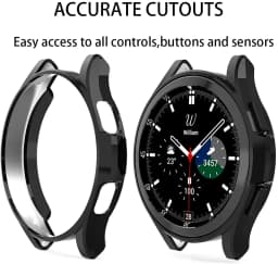 Case for Samsung Galaxy watch 4 classic 46mm 42mm TPU Plated all-around bumper cover Screen protector Galaxy watch 4 5 44mm 40mm