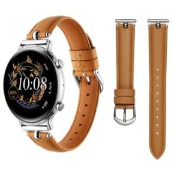 luxury Leather loop for Samsung Galaxy watch 6/5/pro/4/classic 43mm 47mm 20mm band Genuine Design bracelet Huawei Gt 2-2e strap