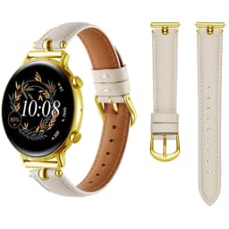 luxury Leather loop for Samsung Galaxy watch 6/5/pro/4/classic 43mm 47mm 20mm band Genuine Design bracelet Huawei Gt 2-2e strap