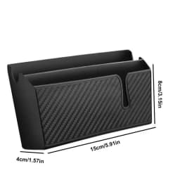 Adhesive Carbon Fiber Container For Car Scratch-Resistant Car Storage Organizer Box Large Capacity Car Trunk Storage Box