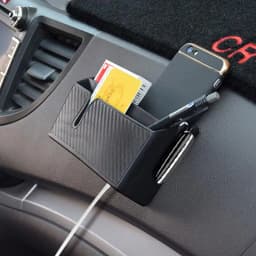 Adhesive Carbon Fiber Container For Car Scratch-Resistant Car Storage Organizer Box Large Capacity Car Trunk Storage Box