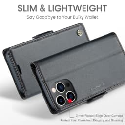 CaseMe Wallet Case for iPhone 16 15 14 Pro Max Plus 13 12 Mini Premium PU Leather Flip Case Magnetic Credit Card Holder Cover
