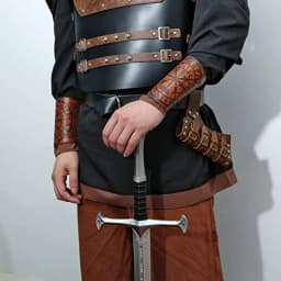Medieval Leather Belt Medieval Knight Accessories Belt Costume Rapier Leather Case Storage Sleeve Cover Holster Pirate Cosplay