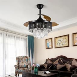 Modern Intelligent Ceiling Fan Lights App Rc Adjustable 6 Level Speed Luminaire Bedroom Led Fandelier Lamp Indoor Pendant Light