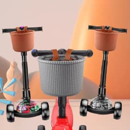 Scooter Basket For Kids Children Bicycle Front Basket For Bike Children's Scooter Storage Basket Cycle Handlebar Carrier Basket