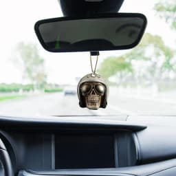 2D Flat Rear View Mirror Pendant Acrylic Skull Head Hang Pendant Decor Car Pendant Interior Rear View Mirror Charm Accessories