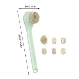 Electric Shower Brush Back Body Scrubber Facial Cleansing Bathing Cleaner Handle Exfoliator Bath Brushes For Showering