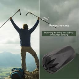 Walking Stick Tips Non-slip Rubber Tips For Hiking Poles 11mm Wear Resisting Shock Absorbing Hiking Walking Sticks Caps Ends