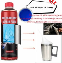 2PCS Car Headlight Polishing 800g Agent Oxidation Scratch Remover Car Headlight Renovation 800ml Car Headlight Restoration Fluid