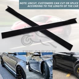 6PCS Universal 2.2m Side Skirts Rocker Splitter Diffuser Winglet Wings Universal For MITSUBISHI LANCER EVO X 10 2008-2015