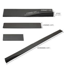 6PCS Universal 2.2m Side Skirts Rocker Splitter Diffuser Winglet Wings Universal For MITSUBISHI LANCER EVO X 10 2008-2015