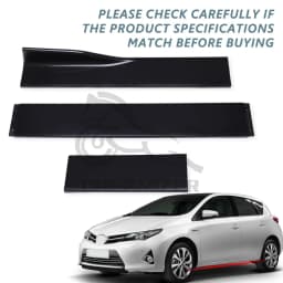 6PCS Universal 2.2m Side Skirts Rocker Splitter Diffuser Winglet Wings Universal For MITSUBISHI LANCER EVO X 10 2008-2015