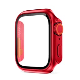 Glass+PC Firm Cover for Apple Watch Case 44mm 40mm 45mm 41mm Appearance Upgrade 49mm Turning into ultra iWatch series 8 7 6 5 se