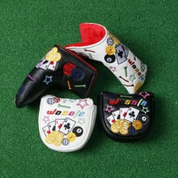 Golf Putter Cover Magnetic Closure PU Leather Golf Putter Headcover Golf Accessories Waterproof Golf Club Head Cover Protector