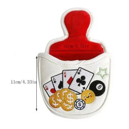 Golf Putter Cover Magnetic Closure PU Leather Golf Putter Headcover Golf Accessories Waterproof Golf Club Head Cover Protector