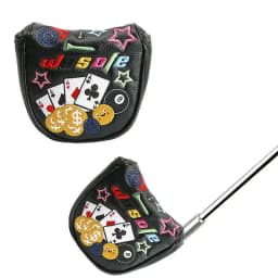 Golf Putter Cover Magnetic Closure PU Leather Golf Putter Headcover Golf Accessories Waterproof Golf Club Head Cover Protector