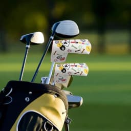 Golf Putter Cover Magnetic Closure PU Leather Golf Putter Headcover Golf Accessories Waterproof Golf Club Head Cover Protector