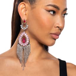 Tassel Earrings Pink Bohemian Women Pendant Luxury Designer Rhinestone Accessories Crystal Earrings Weddings Party Jewelry Y2k