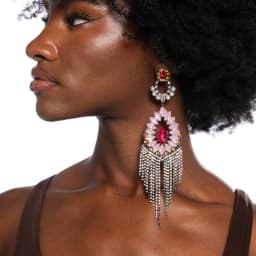 Tassel Earrings Pink Bohemian Women Pendant Luxury Designer Rhinestone Accessories Crystal Earrings Weddings Party Jewelry Y2k