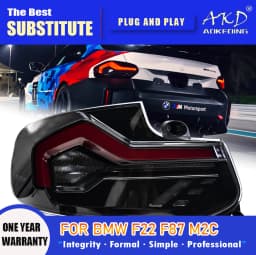 AKD Tail Lamp for BMW F22 F23 F87 LED Tail Light 2014-2019 M2C 220i 225i Rear Fog Brake Turn Signal Automotive Accessories