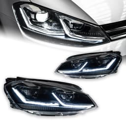 Car Lights for Golf 7 2013-2017 MK7 LED Auto Headlight Assembly and Front Grill Upgrade Dynamic Bifocal Lens LHD RHD Accessories