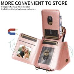 for iPhone 15 14 13 12 11 Pro Max XR X XS Max Phone Case, Wallet Case for Women Men with 6 Card Holder Zipper PU Leather Cover