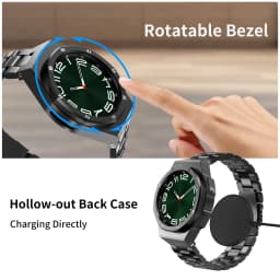 Modification Kit Case For Samsung Galaxy Watch6 Classic 47mm 43mm Stainles Steel Metal Strap Bracelet Galaxy6Classic Rubber Band