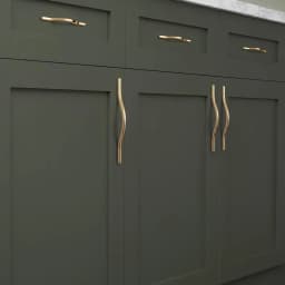 Goo-Ki Low Profile Antique Brass Cabinet Pulls Double Hole Centers(11.4''/12.6'') Zinc Alloy Handle for Drawer Cupboard Wardrobe