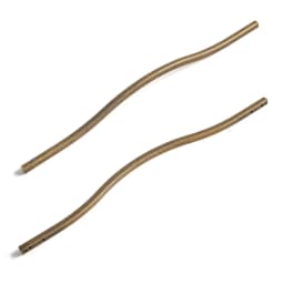 Goo-Ki Low Profile Antique Brass Cabinet Pulls Double Hole Centers(11.4''/12.6'') Zinc Alloy Handle for Drawer Cupboard Wardrobe