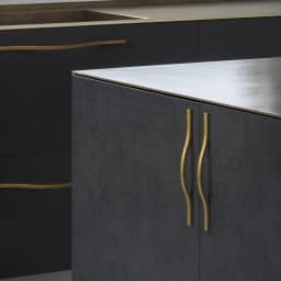 Goo-Ki Low Profile Antique Brass Cabinet Pulls Double Hole Centers(11.4''/12.6'') Zinc Alloy Handle for Drawer Cupboard Wardrobe
