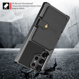 for Samsung Galaxy S20 Ultra Note 20 Ultra Note 10 9 Plus Case with Card Holder, Heavy Duty Rugged Leather Flip Wallet Cover