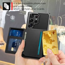 for Samsung Galaxy S20 Ultra Note 20 Ultra Note 10 9 Plus Case with Card Holder, Heavy Duty Rugged Leather Flip Wallet Cover
