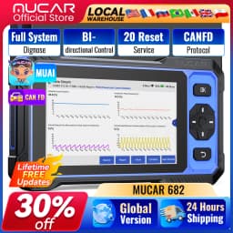 MUCAR 682 AI Assisted OBD2 Diagnostic Tool OE-level Full System Diagnosis 20 Resets Bi-directional CAN FD Lifetime Free Update