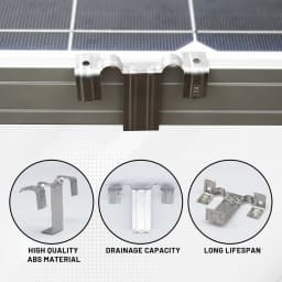 Solar Panel Drainage Clips Upgraded Stainless Steel Roof Solar Panel Frame Cleaning Clip Photovoltaic Panel Auto Remove Water