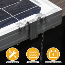 Solar Panel Drainage Clips Upgraded Stainless Steel Roof Solar Panel Frame Cleaning Clip Photovoltaic Panel Auto Remove Water
