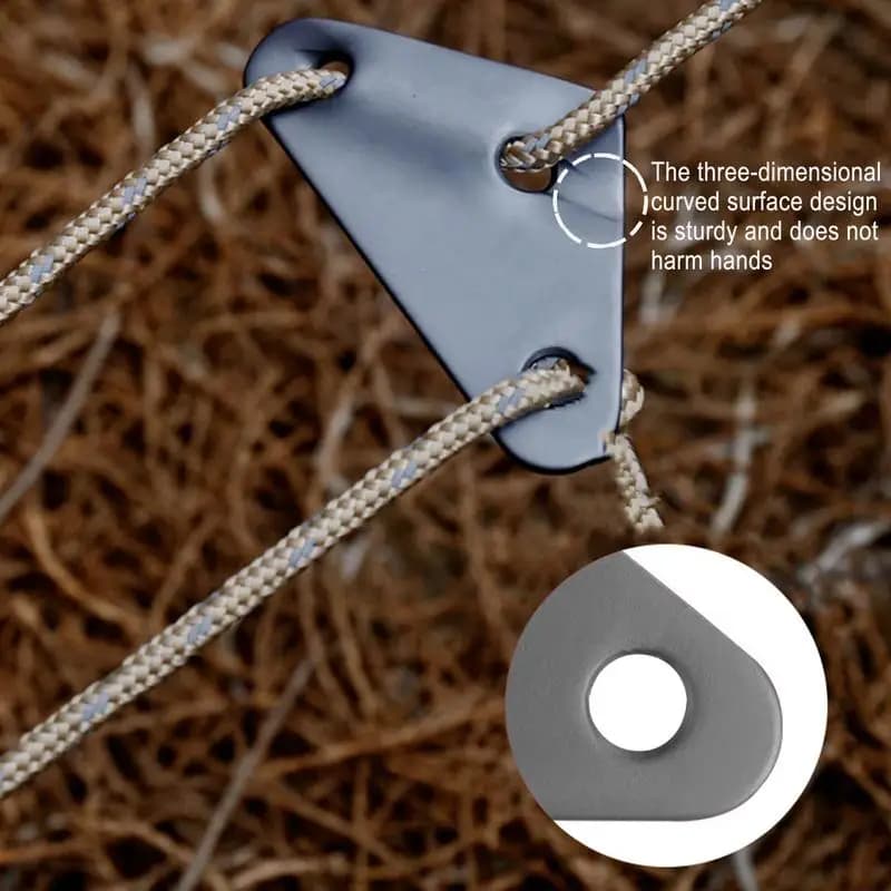 Adjustable Tent Rope Buckle Triangle Tensioner Fastening Kit Outdoor Camping Tent Fixed Accessory Outdoor Wind Rope Tent Buckle