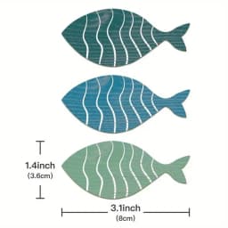 Wooden Fish Wall Decor 20-Piece Beach Wall Decor Nautical Wall Sculpture Funny Nautical Wall Decor Ocean Theme Decor For