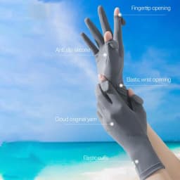 Summer Men Women Gloves Anti-UV Ice Silk Gloves Fishing Cycling Driving Sun Protection Touchscreen Running Mittens Thin Gloves