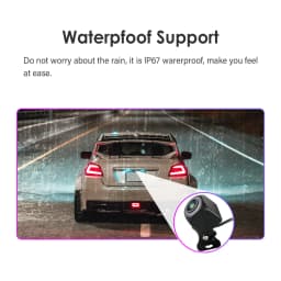 For Hizpo Car Accessory 140° 720P AHD Dynamic Trajectory Rear View Camera Parking Assistance Auto Waterproof Adjustable Bracket