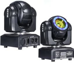Led 60W Beam Moving Mini With 12LED SMD5050 RGB 3in1 Halo Effect 60w  Led Wash Super Bright LED DJ Spot Light Dmx Control
