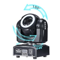Led 60W Beam Moving Mini With 12LED SMD5050 RGB 3in1 Halo Effect 60w  Led Wash Super Bright LED DJ Spot Light Dmx Control