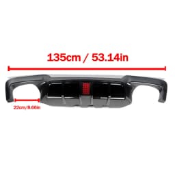 Rear Bumper Diffuser with LED Light for BMW 5 Series F10 M Sport 528i 530i M5 2010-2016 Bumper Lip Spoiler Diffuser Guard