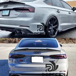 For AUDI A5 S5 RS5 B9 Sportback 4Door M4 Style Rear Spoiler Trunk Wing 2017-2025 Carbon Fiber Glossy Black