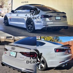 For AUDI A5 S5 RS5 B9 Sportback 4Door M4 Style Rear Spoiler Trunk Wing 2017-2025 Carbon Fiber Glossy Black