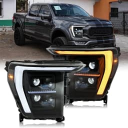 AKD Head Lamp for Ford F-150 Raptor LED Headlight 2021-2023 Headlights F150 DRL Turn Signal High Beam Angel Eye Projector Lens