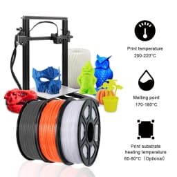 SUNLU 5 Roll PETG Clear Filament 1.75 ±0.02 mm 1 kg Spool (2.2 lbs) High Toughness Neatly Wound Filament Fit Most FDM Printer