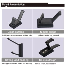 4PK Strong Magnetic Coat Hooks Rubber Coated Magnetic Hanger Mount Heavy Duty Metal Door Office Kitchen Refrigerator